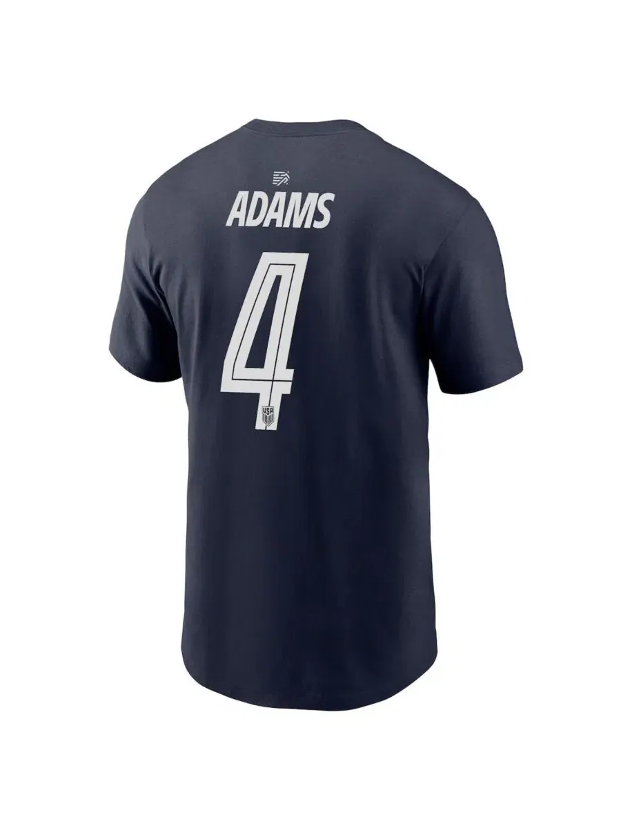 Мужская футболка с именем и номером Tyler Adams Nike — изображение 2 из 3, темно-синий