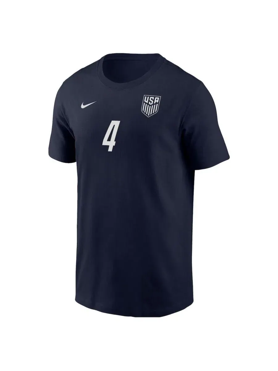 Мужская футболка с именем и номером Tyler Adams Nike — изображение 3 из 3, темно-синий