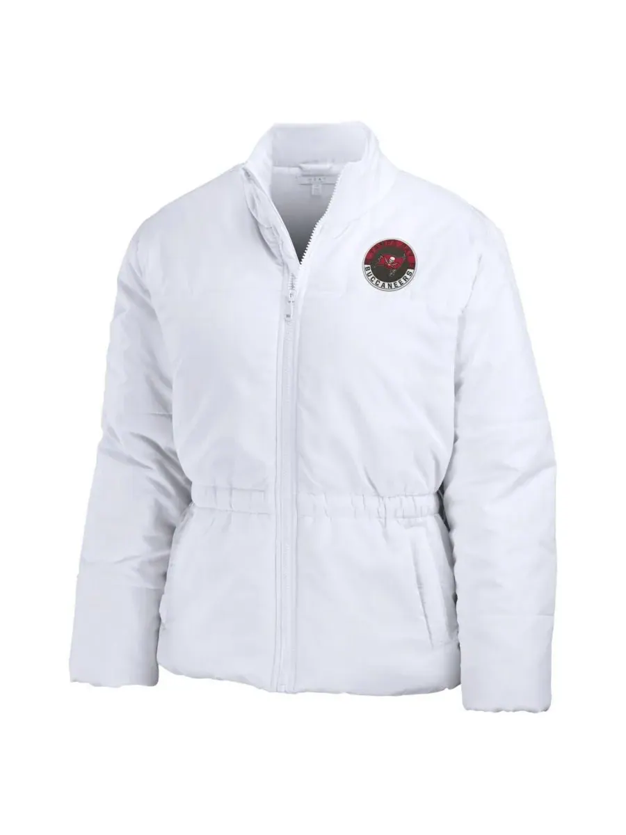 WEAR by Erin Andrews Женская белая пуховая куртка Tampa Bay Buccaneers Packaway на молнии — изображение 2 из 4, белый