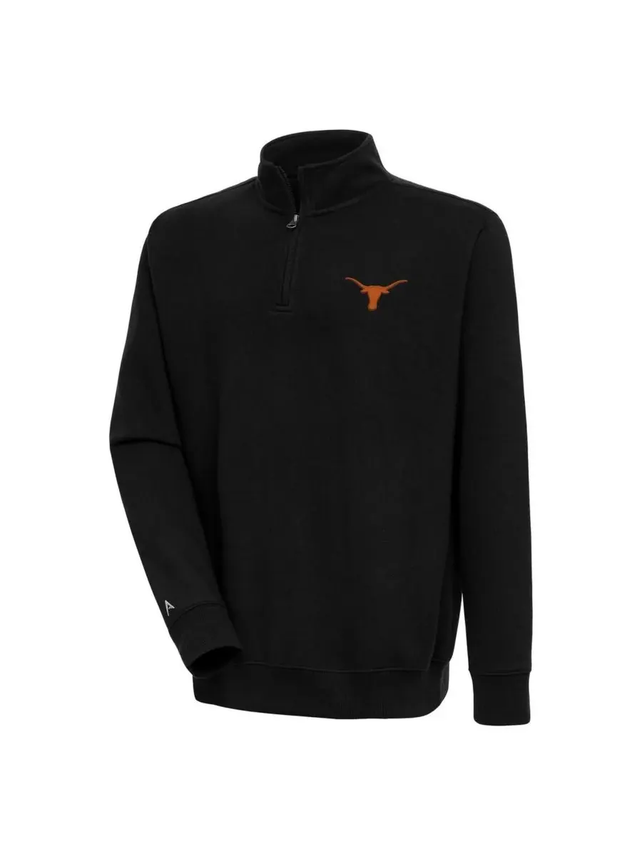Antigua Мужская черная толстовка с капюшоном на молнии с символикой команды Texas Longhorns Victory — изображение 1 из 1