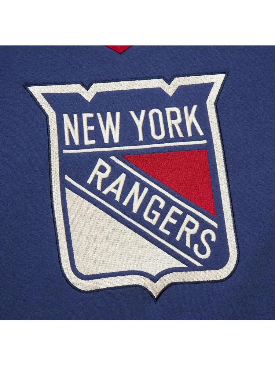 Mitchell & Ness Женская синяя толстовка New York Rangers Heritage на шнуровке — изображение 2 из 5, синий