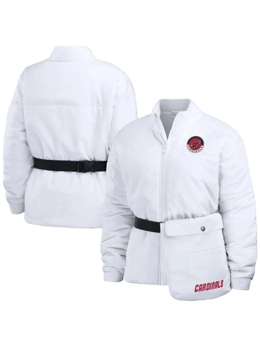 Куртка-пуховик с принтом Arizona Cardinals WEAR by Erin Andrews — изображение 1 из 5, белый