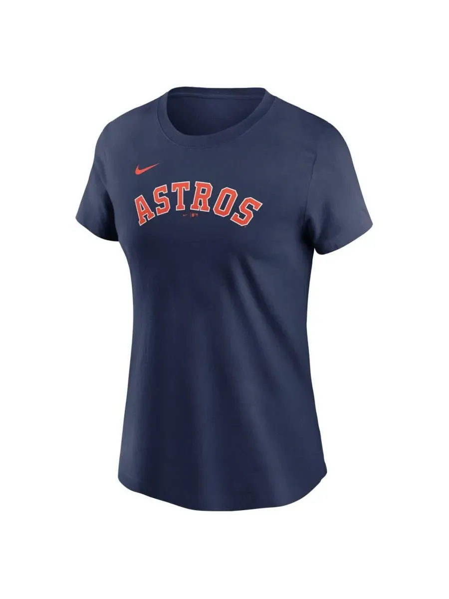 Nike Женская футболка Yordan Alvarez Navy Houston Astros Fuse Name Number — изображение 2 из 3, темно-синий