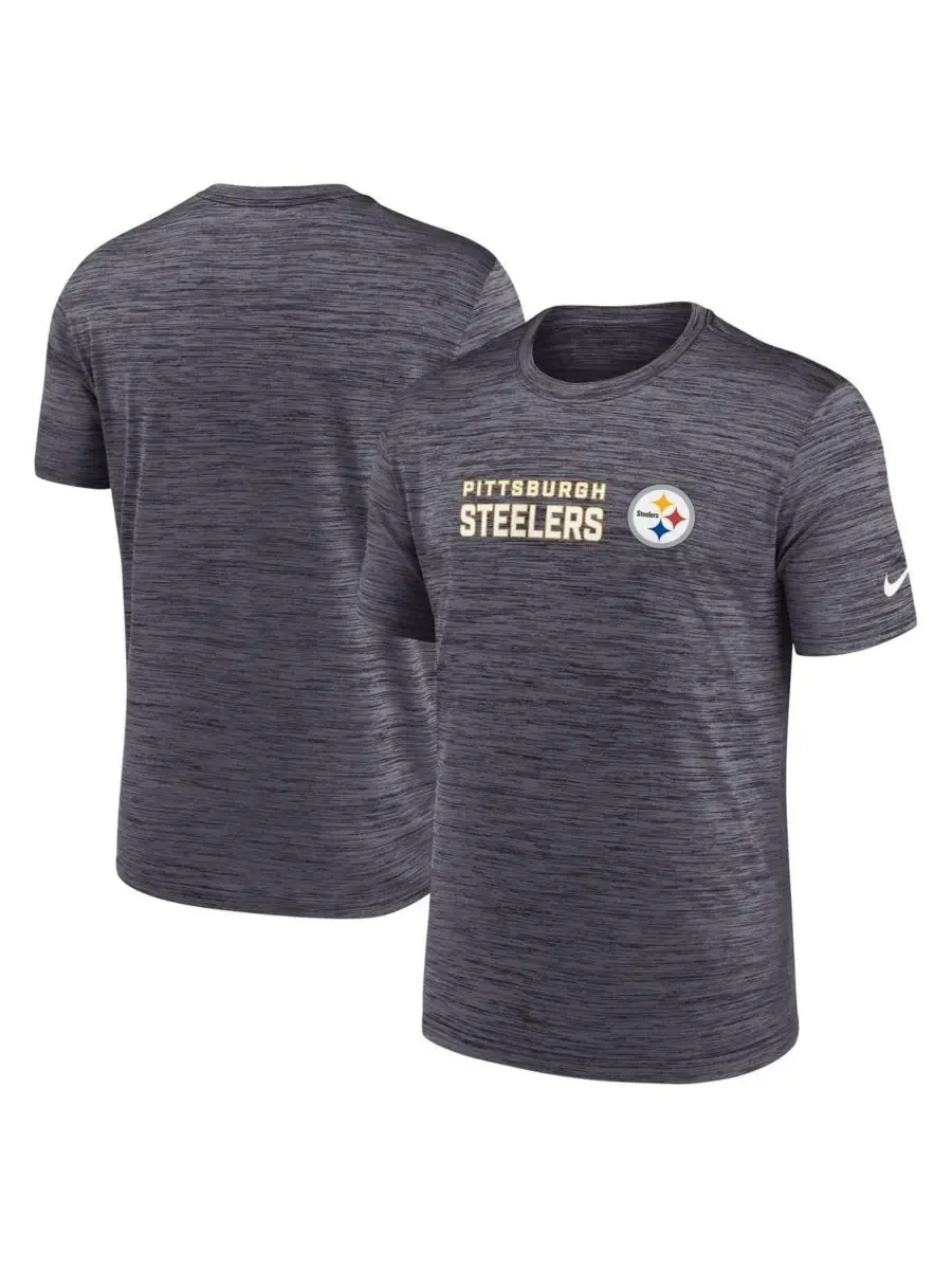 Nike Мужская черная футболка Pittsburgh Steelers Big Tall Primetime Reverse Play Velocity — изображение 1 из 3, черный