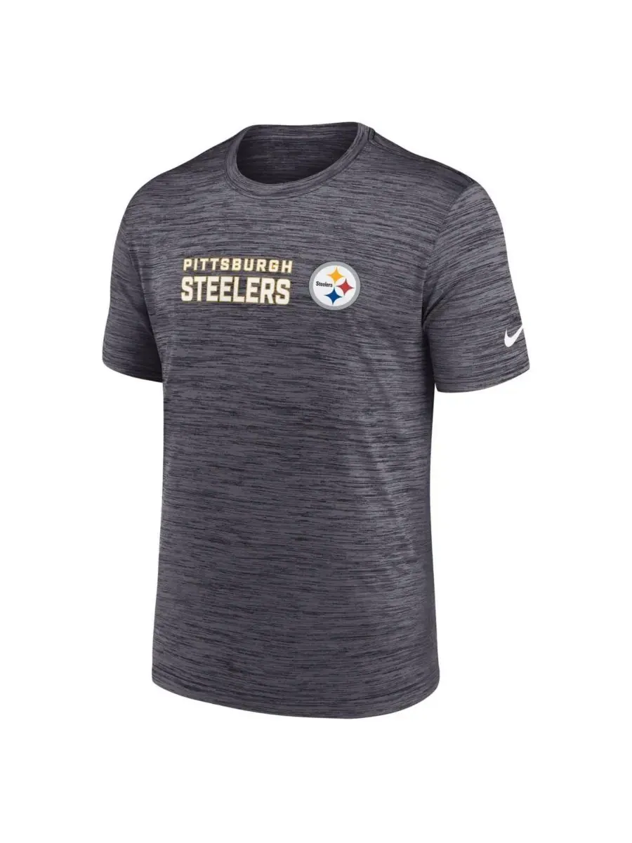 Nike Мужская черная футболка Pittsburgh Steelers Big Tall Primetime Reverse Play Velocity — изображение 2 из 3, черный