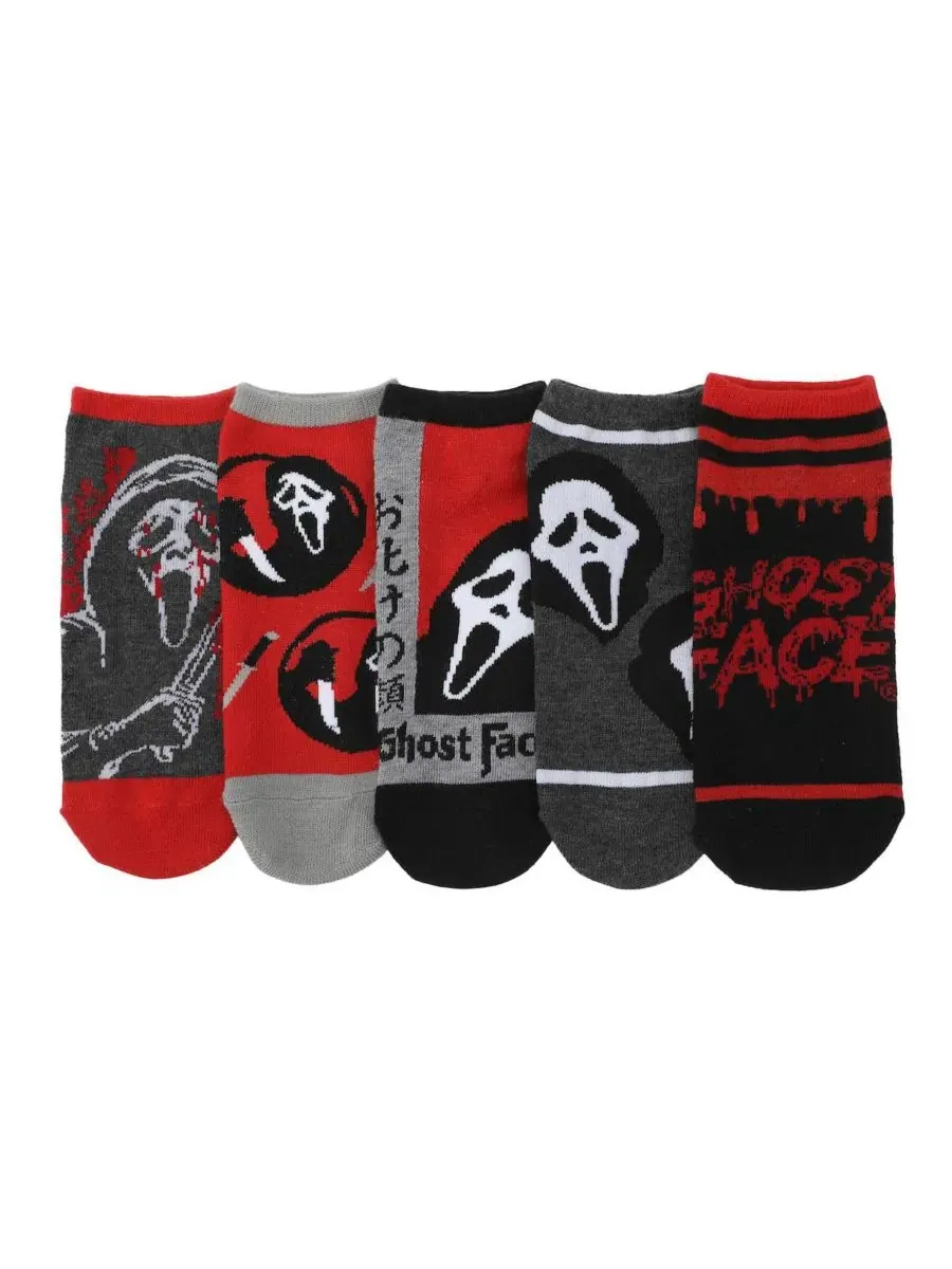 Женские носки до щиколотки с рисунком персонажей (5 пар) Ghostface, Ghf Character Art — без цвета