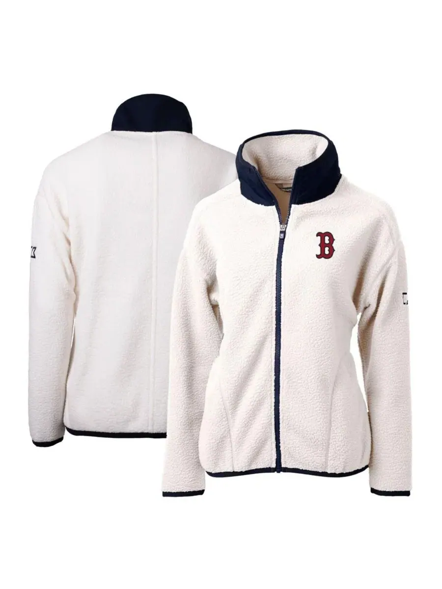 Куртка-флис Cutter & Buck Cascade Eco Sherpa — изображение 1 из 3, белый