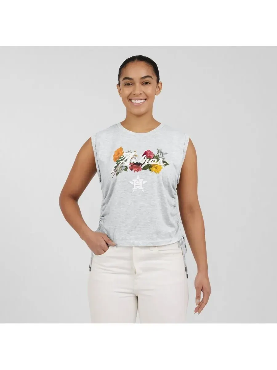 WEAR by Erin Andrews Женская утягивающая майка серого цвета с символикой команды Houston Astros — изображение 4 из 4, серый