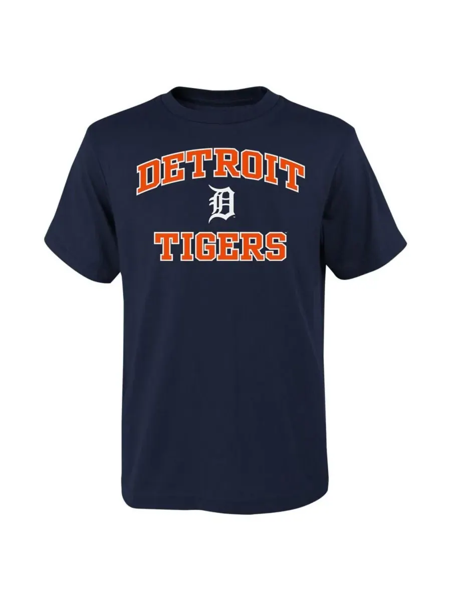 Fanatics Футболка Big Boys Navy Detroit Tigers Heart & Soul — изображение 1 из 1, темно-синий