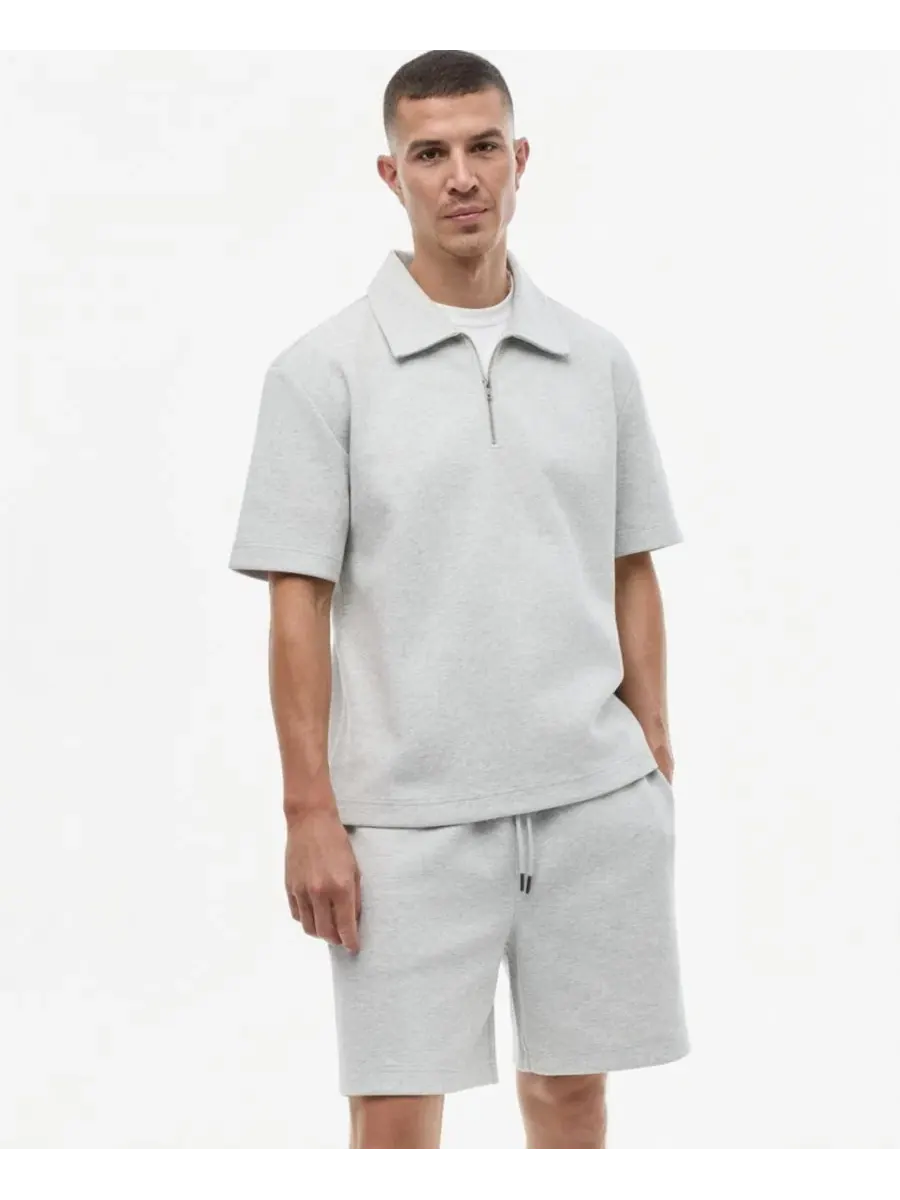 Мужское поло с четверть-застежкой, модель Quarter-Zip Sweatshirt Polo Mode of One, Wnh Md Hthr Gry