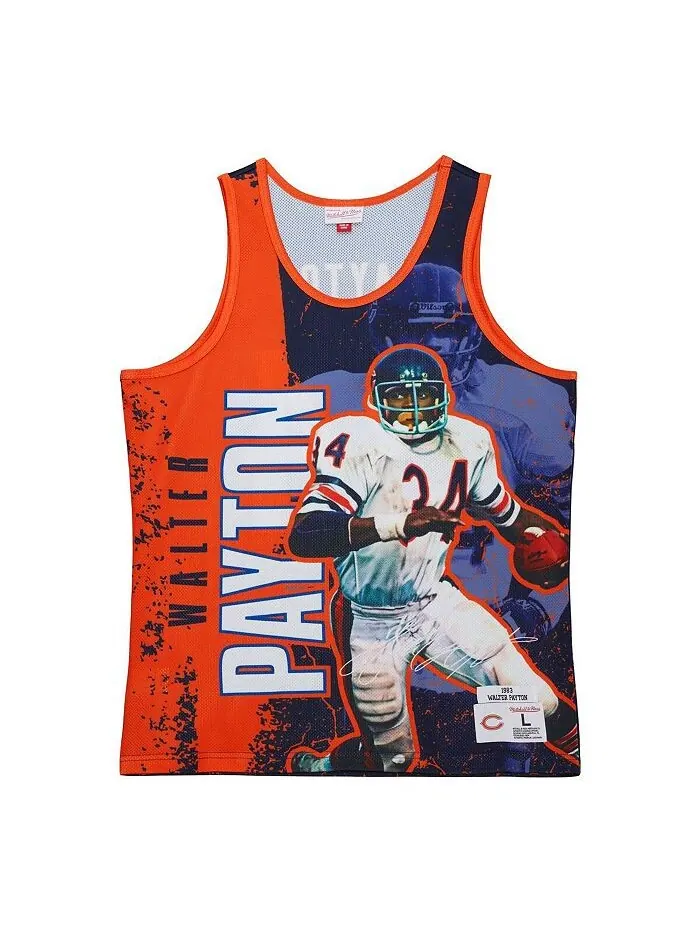 Мужская темно-синяя майка Walter Payton Chicago Bears 1983 Player Burst Mitchell & Ness — изображение 3 из 3, темно-синий