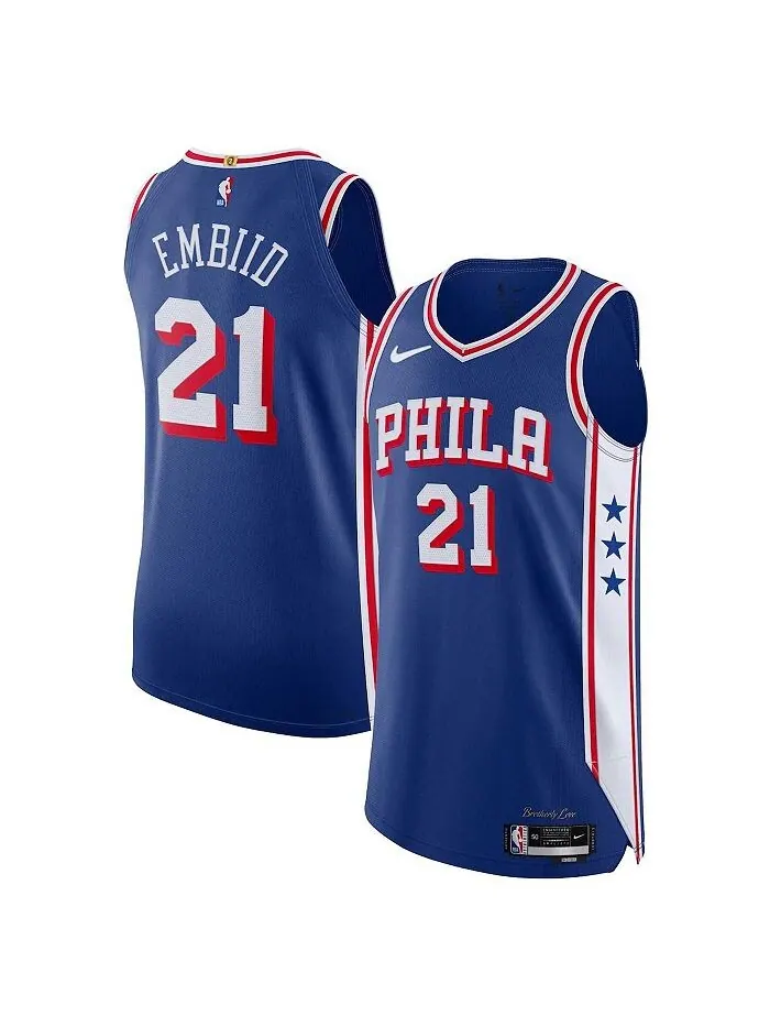 Мужская аутентичная майка Joel Embiid Royal Philadelphia 76ers — Icon Edition Nike — изображение 1 из 3, королевский