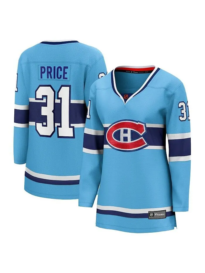 Женская голубая футболка с логотипом Carey Price Montreal Canadiens Special Edition 2.0 Breakaway — изображение 1 из 3