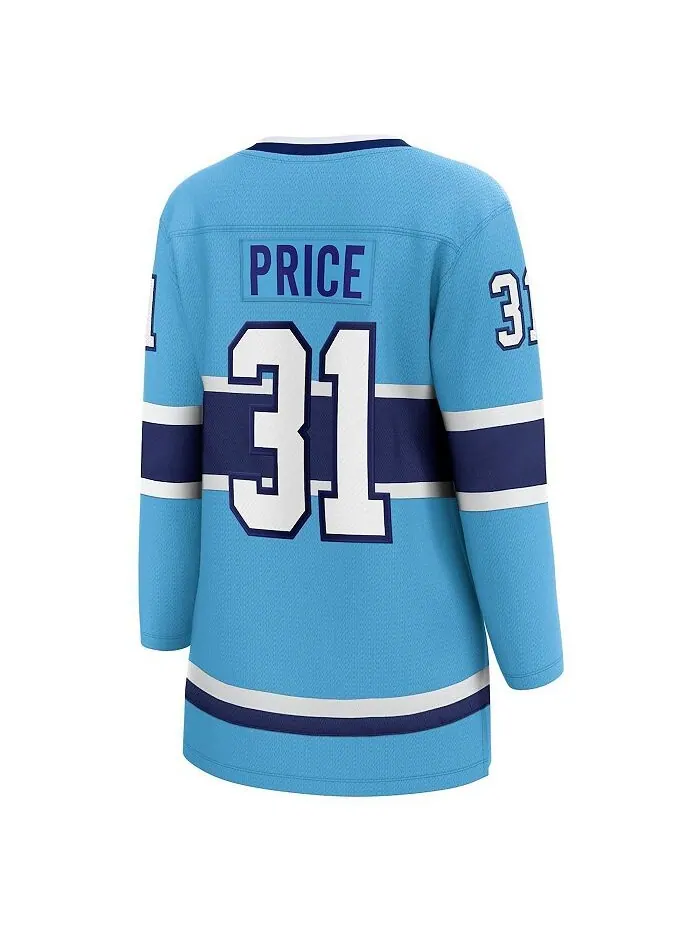 Женская голубая футболка с логотипом Carey Price Montreal Canadiens Special Edition 2.0 Breakaway — изображение 2 из 3