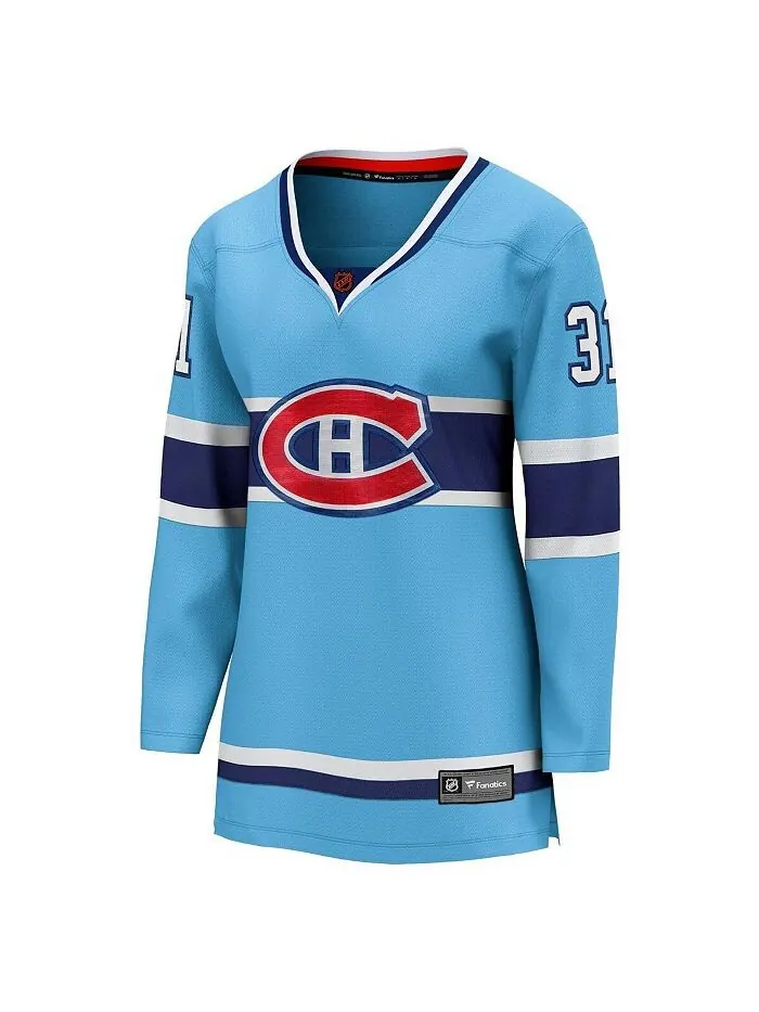 Женская голубая футболка с логотипом Carey Price Montreal Canadiens Special Edition 2.0 Breakaway — изображение 3 из 3