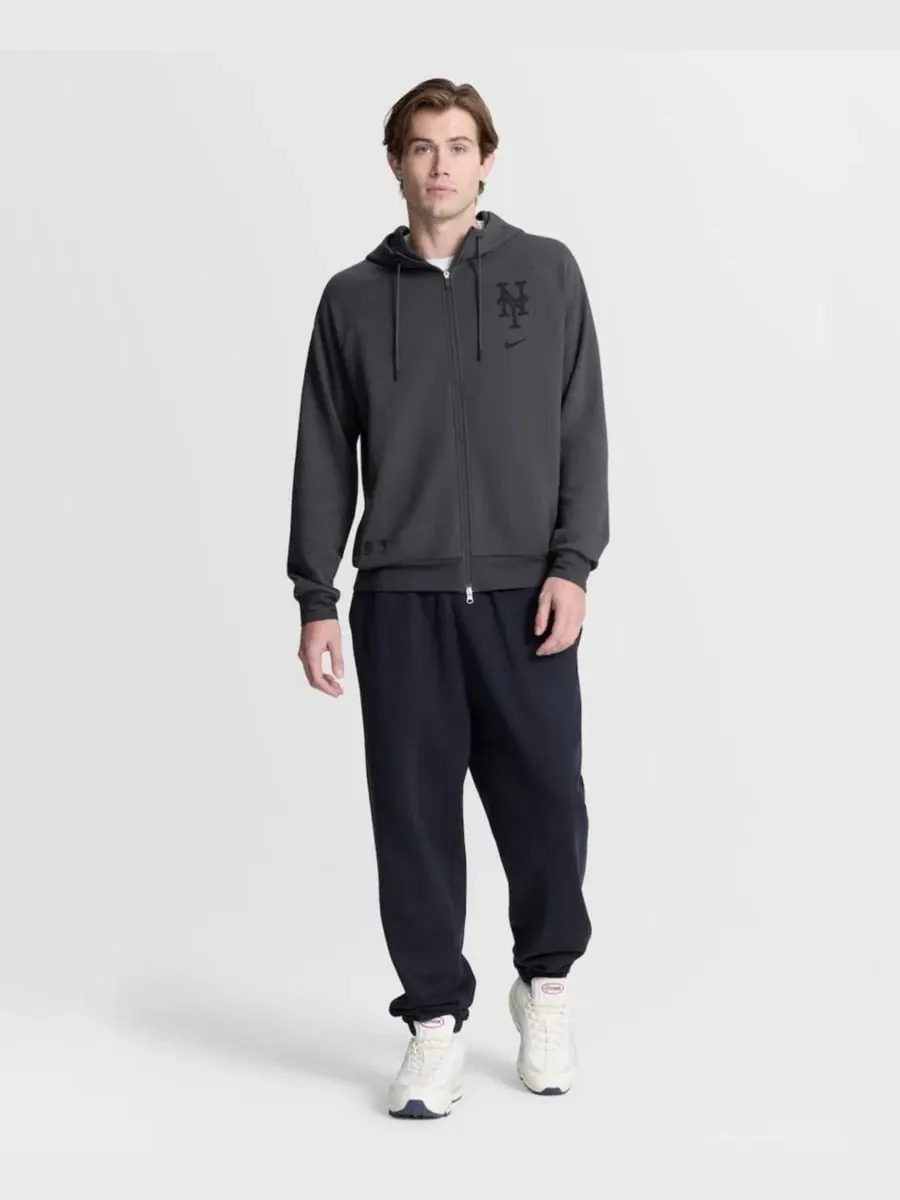 Худи с капюшоном и принтом New York Mets Nike — изображение 4 из 4, серый