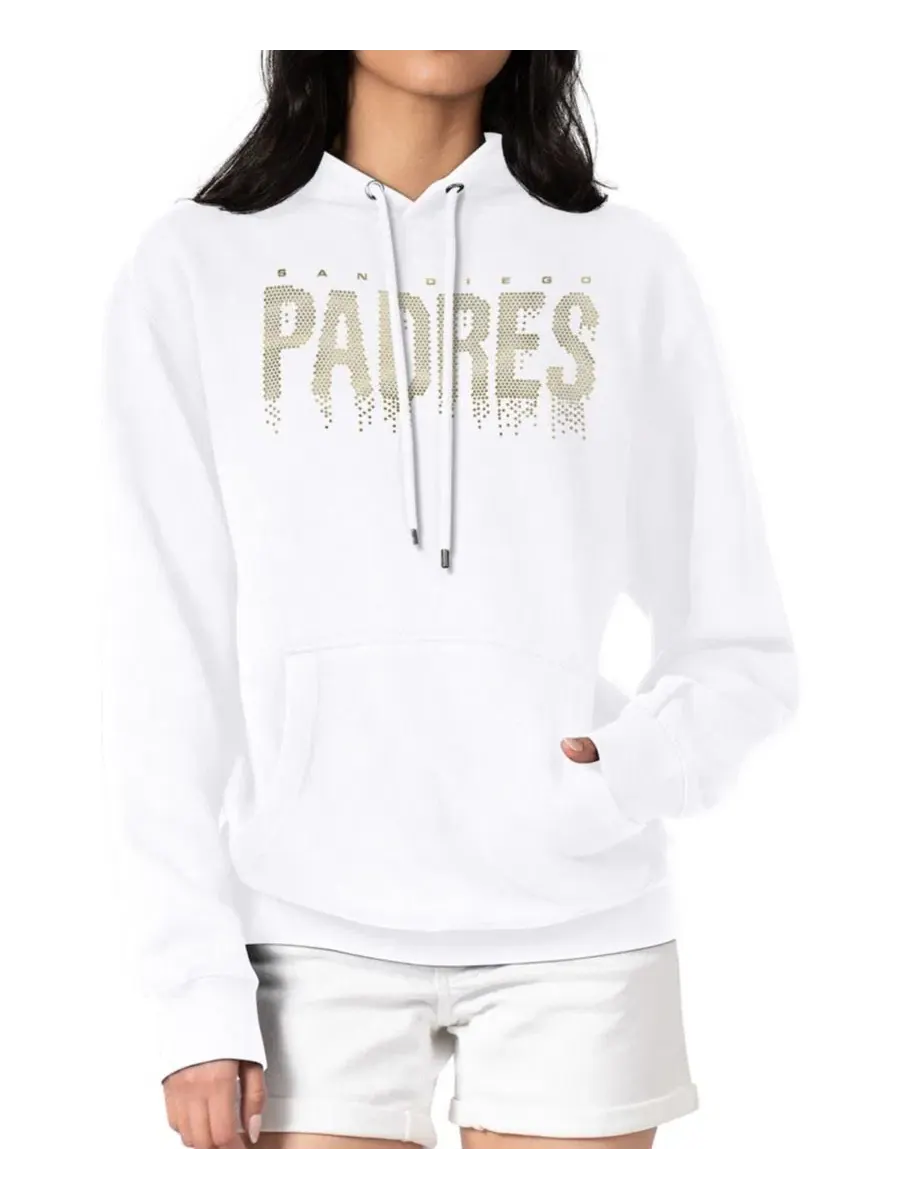 Худи из флиса с металлическим принтом San Diego Padres G-III 4Her by Carl Banks — изображение 1 из 3, белый