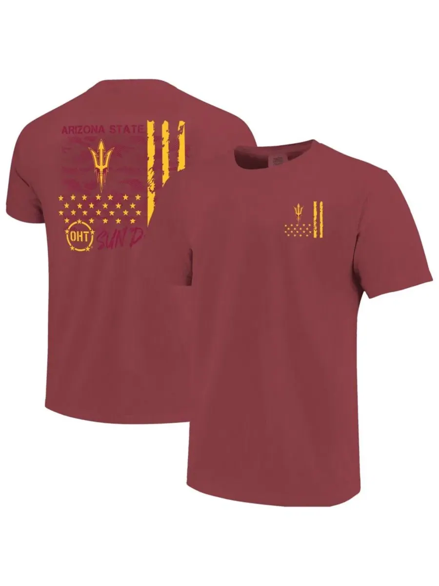 Футболка с принтом Arizona State Sun Devils Comfort Colors OHT Camo Overlay Image One