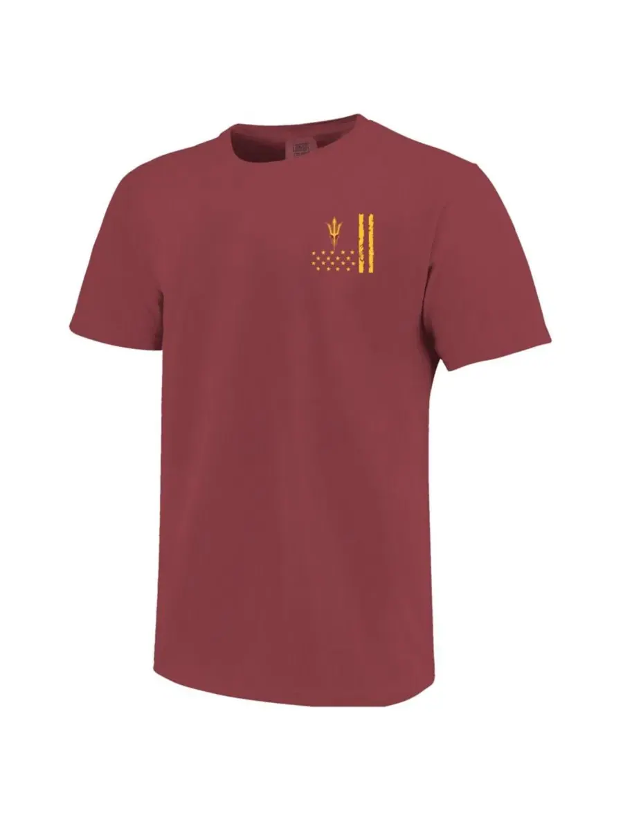 Футболка с принтом Arizona State Sun Devils Comfort Colors OHT Camo Overlay Image One — изображение 3 из 3, коричневый