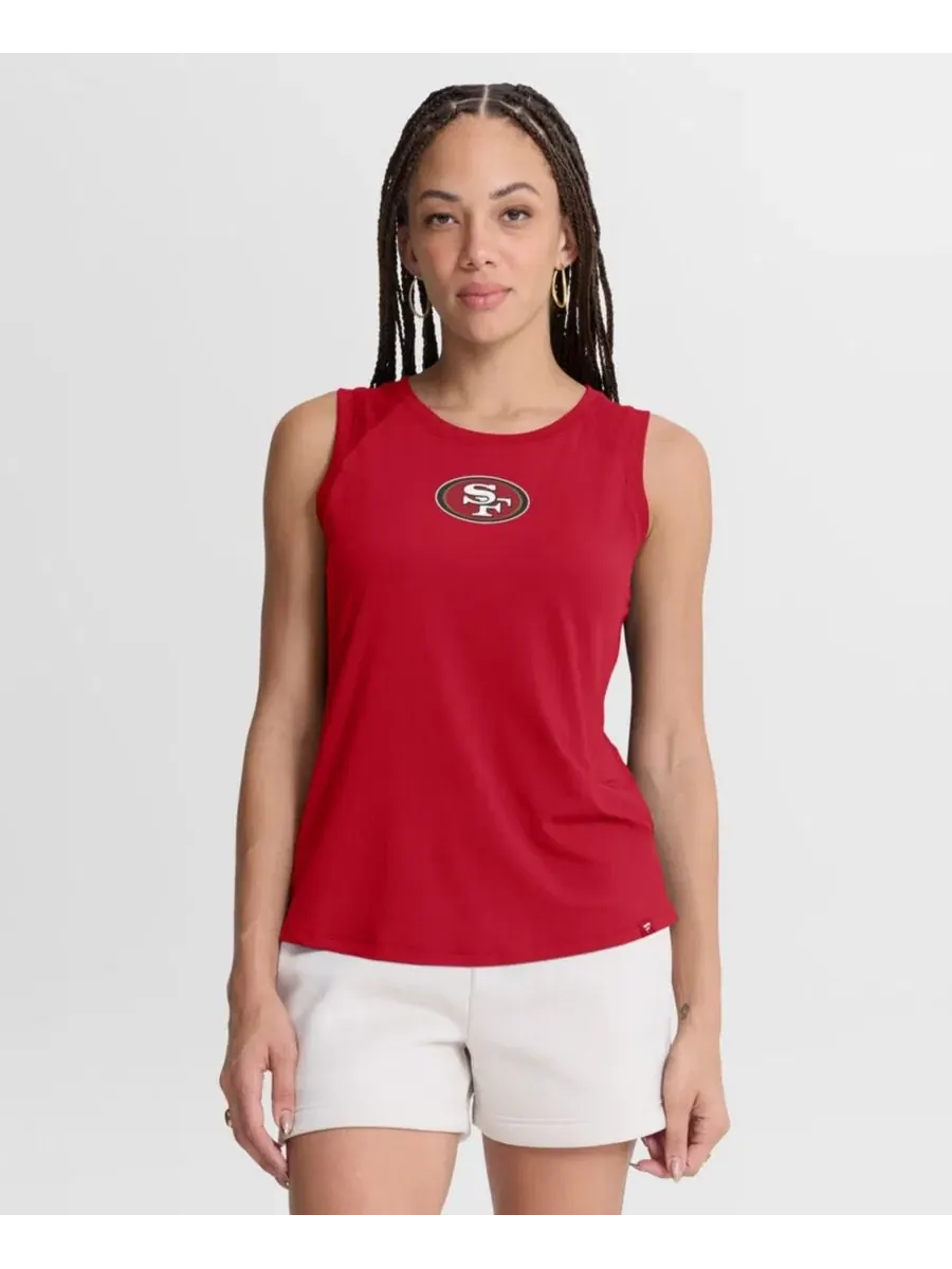 Женский топ без рукавов с сетчатой вставкой San Francisco 49ers Fanatics — изображение 1 из 4, алый