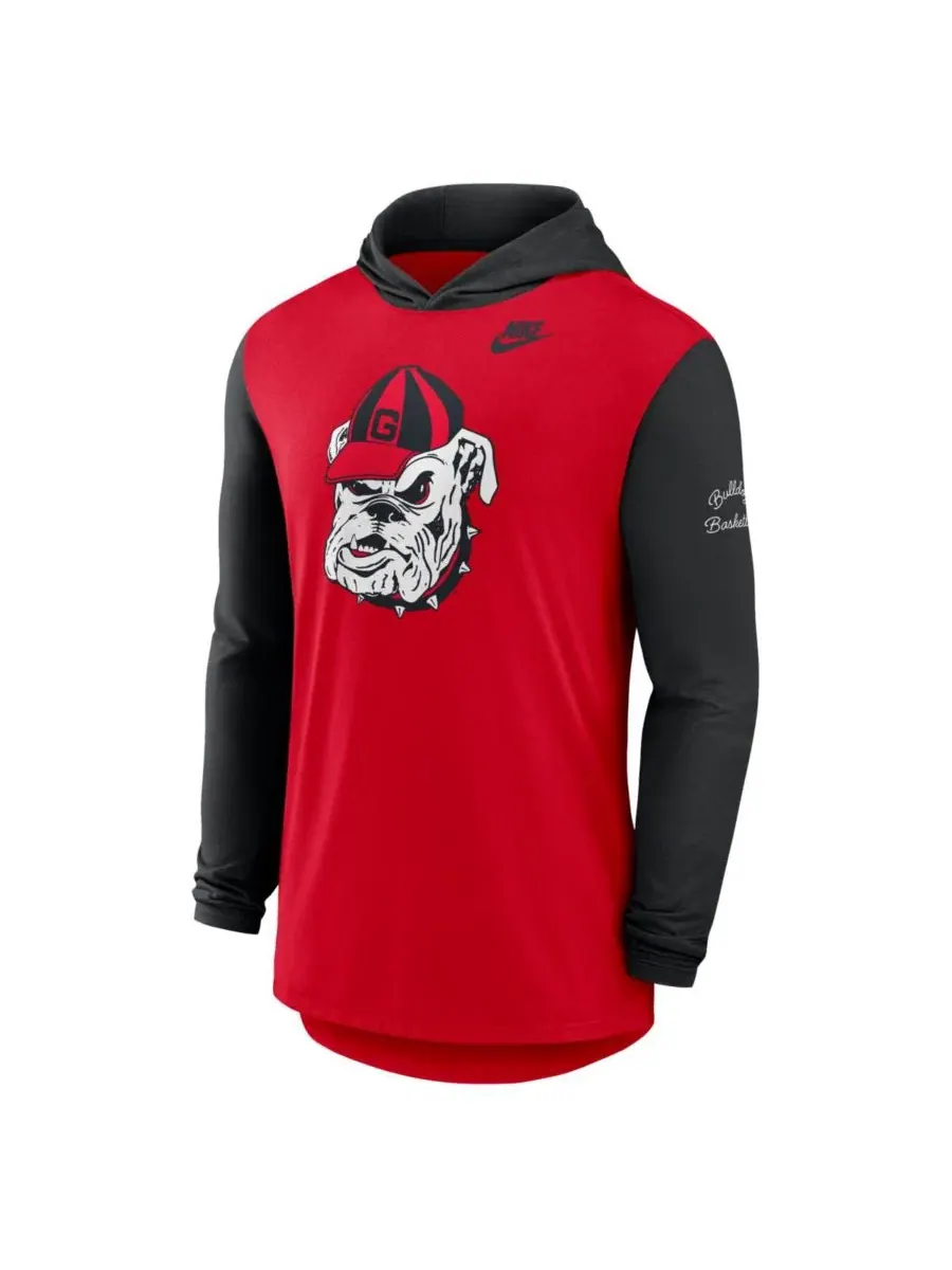 Футболка с капюшоном и длинным рукавом с принтом Georgia Bulldogs Campus Legacy Tri-Blend Nike — изображение 2 из 4