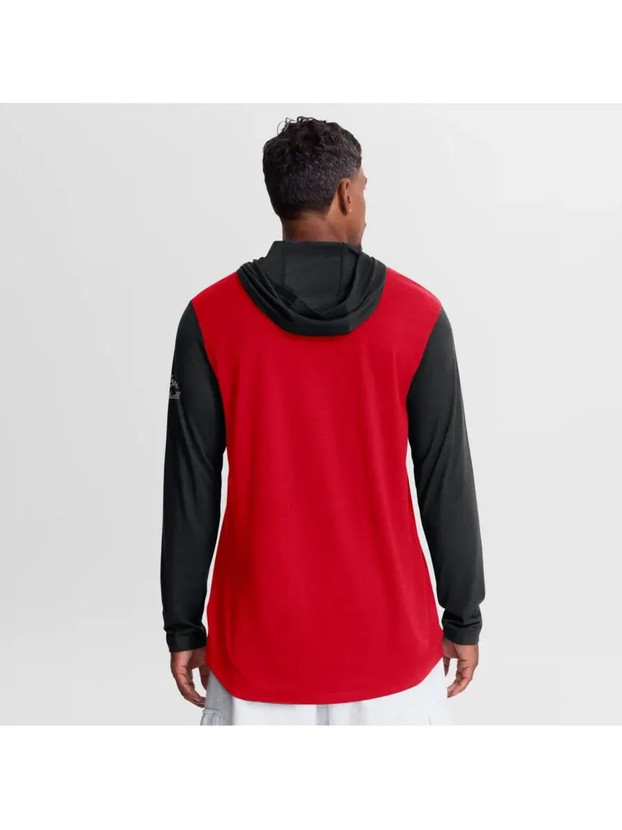 Футболка с капюшоном и длинным рукавом с принтом Georgia Bulldogs Campus Legacy Tri-Blend Nike — изображение 4 из 4