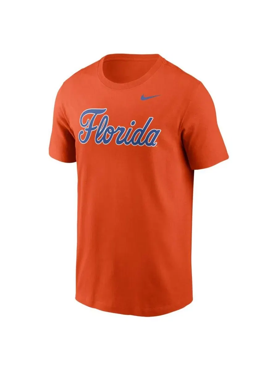 Футболка с коротким рукавом с принтом Florida Gators Baseball Wordmark Nike — изображение 3 из 3, оранжевый
