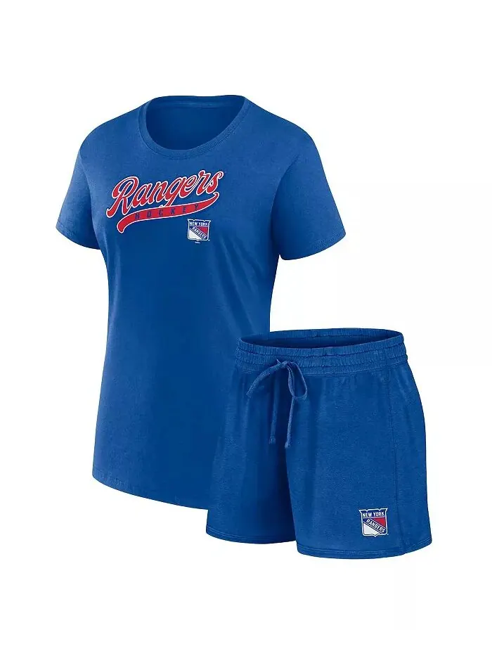 Женская футболка и шорты New York Rangers Start to Finish Combo Pack Fanatics — изображение 1 из 4