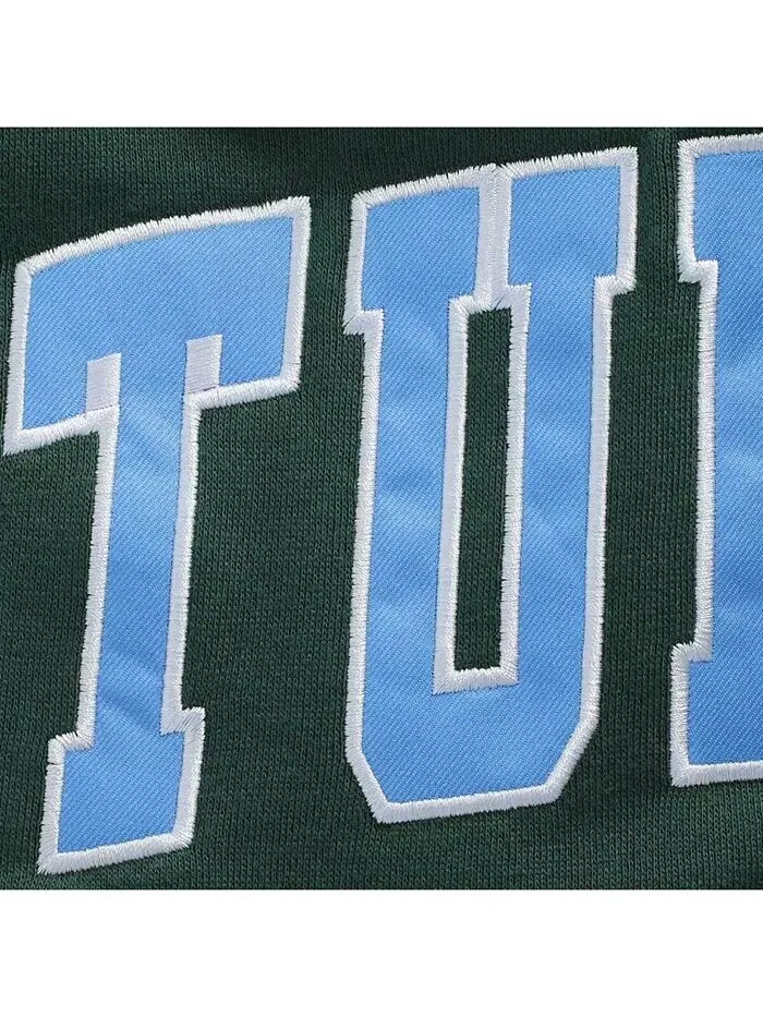 Мужская зеленая толстовка-пуловер из твила Tulane Green Wave Arch Logo Tackle Colosseum — изображение 2 из 4