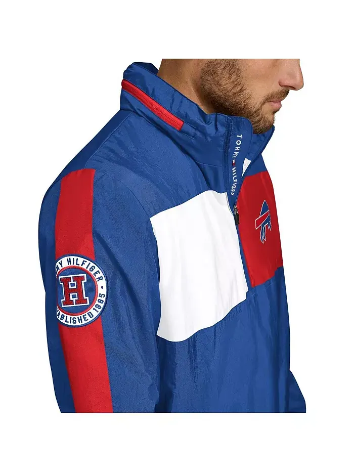 Мужская легкая худи-куртка с полумолнией Royal Buffalo Bills Gael Tommy Hilfiger — изображение 3 из 4