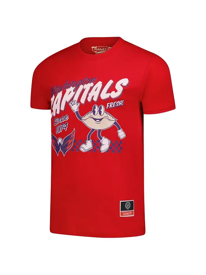 Мужская футболка Washington Capitals Local Food красного цвета Mitchell & Ness — изображение 2 из 3