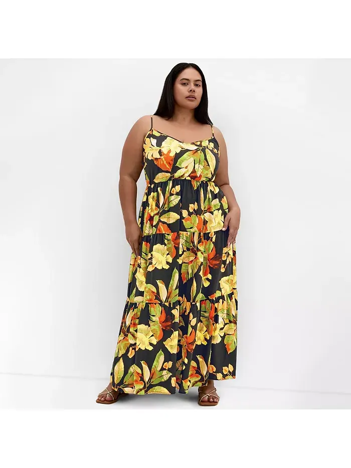 Платье макси Plus Size Oasis Tropical CITY CHIC — изображение 1 из 2