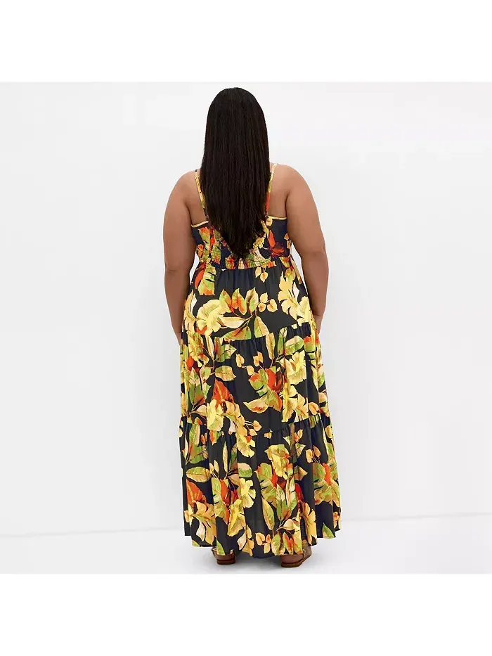 Платье макси Plus Size Oasis Tropical CITY CHIC — изображение 2 из 2