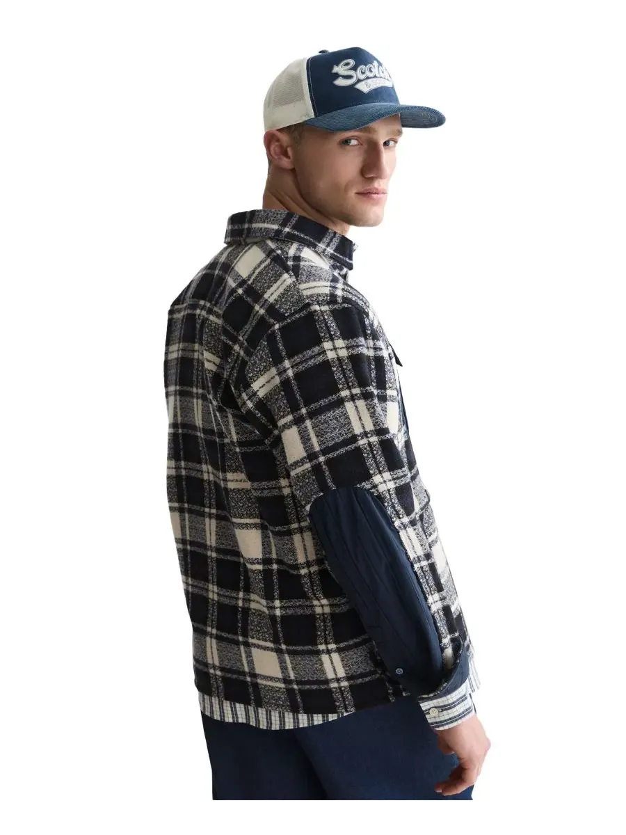 Рубашка-овершерт с пэчворком, свободного кроя, Scotch & Soda, Sky Captain Check — изображение 4 из 6