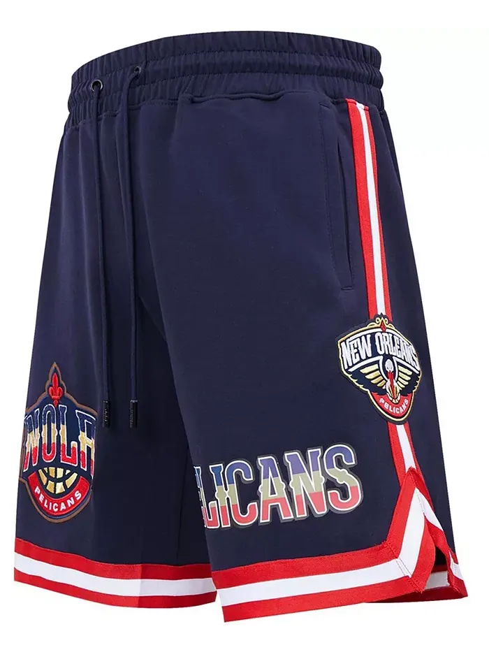 Мужские шорты New Orleans Pelicans из шенилла в синем цвете Pro Standard — изображение 2 из 4