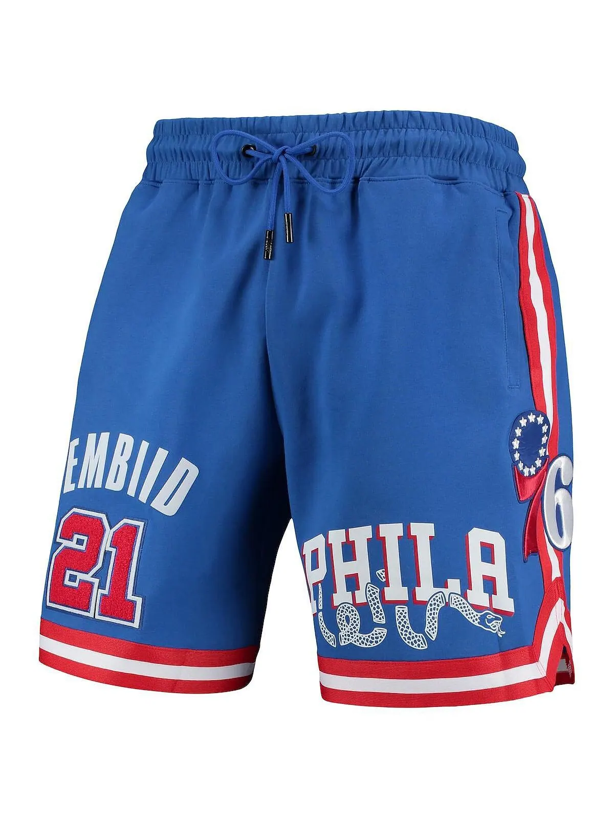 Мужские шорты joel embiid royal philadelphia 76ers team player Pro Standard — изображение 4 из 4, королевский