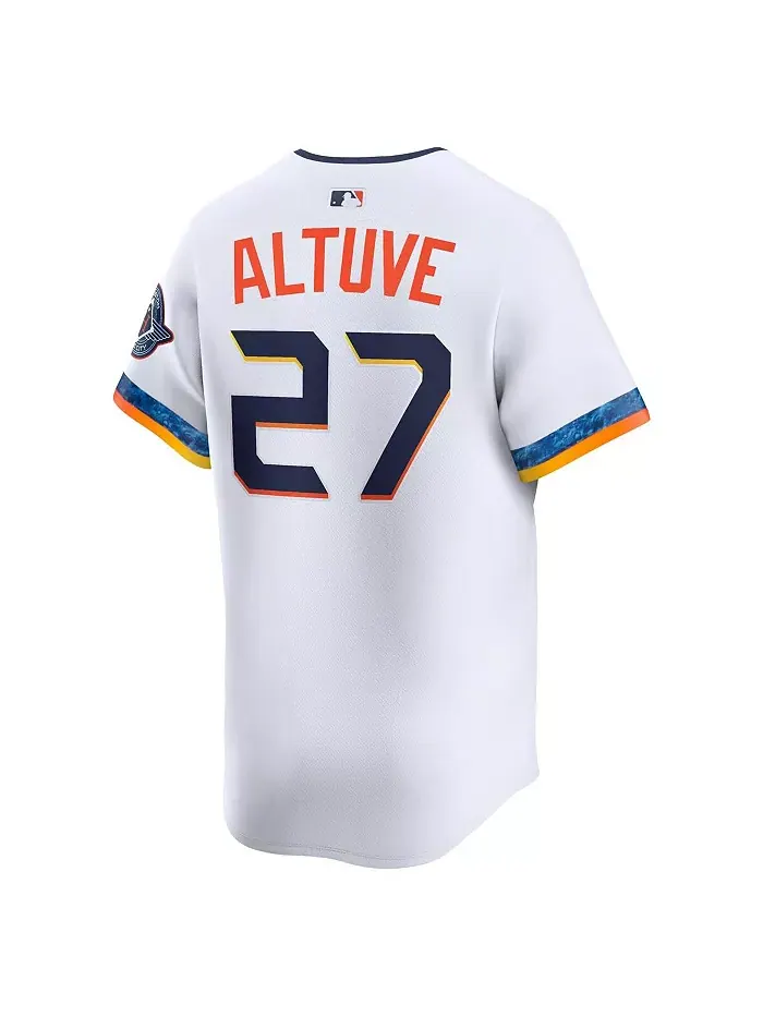 Мужская майка игрока Jose Altuve White Houston Astros 2025 City Connect Limited Nike — изображение 3 из 3