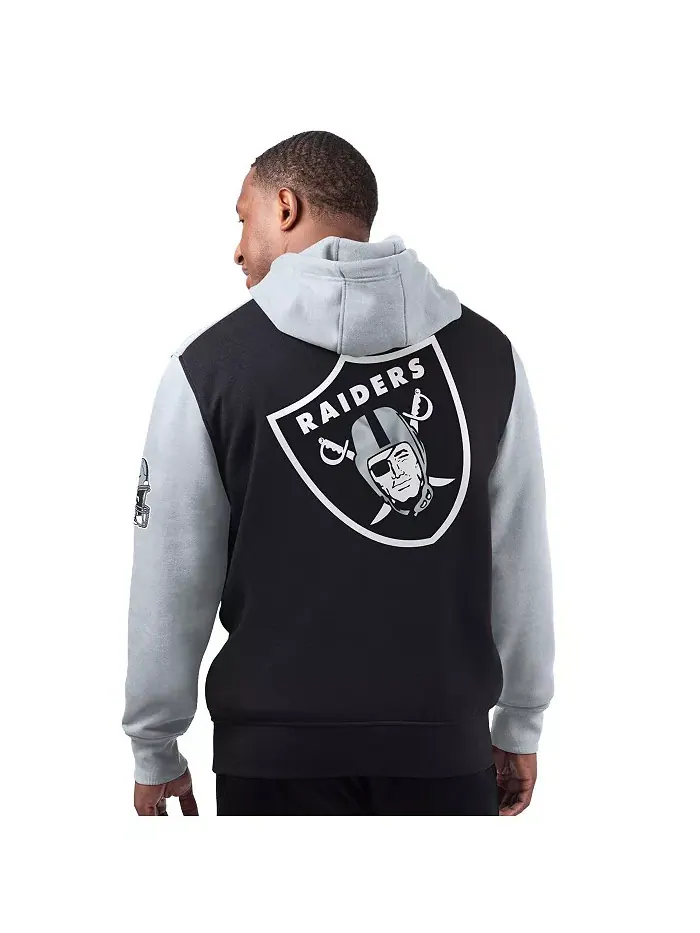 Мужская черная толстовка Extreme Pullover Hoodie Las Vegas Raiders Starter — изображение 2 из 2