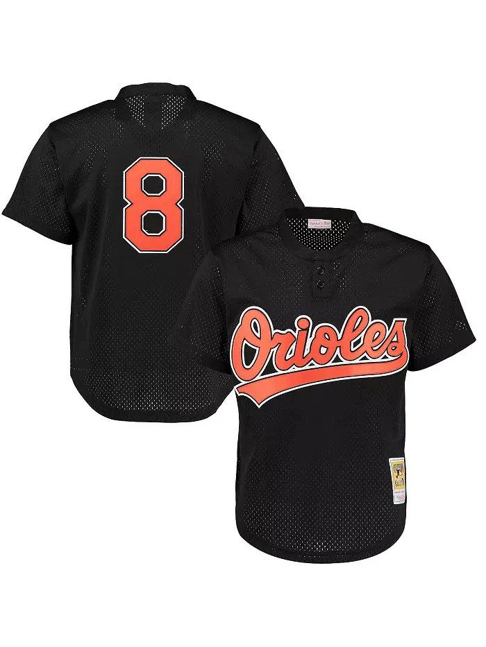 Мужская бейсбольная тренировочная майка Baltimore Orioles Cooperstown с сетчатыми вставками Cal — изображение 1 из 5
