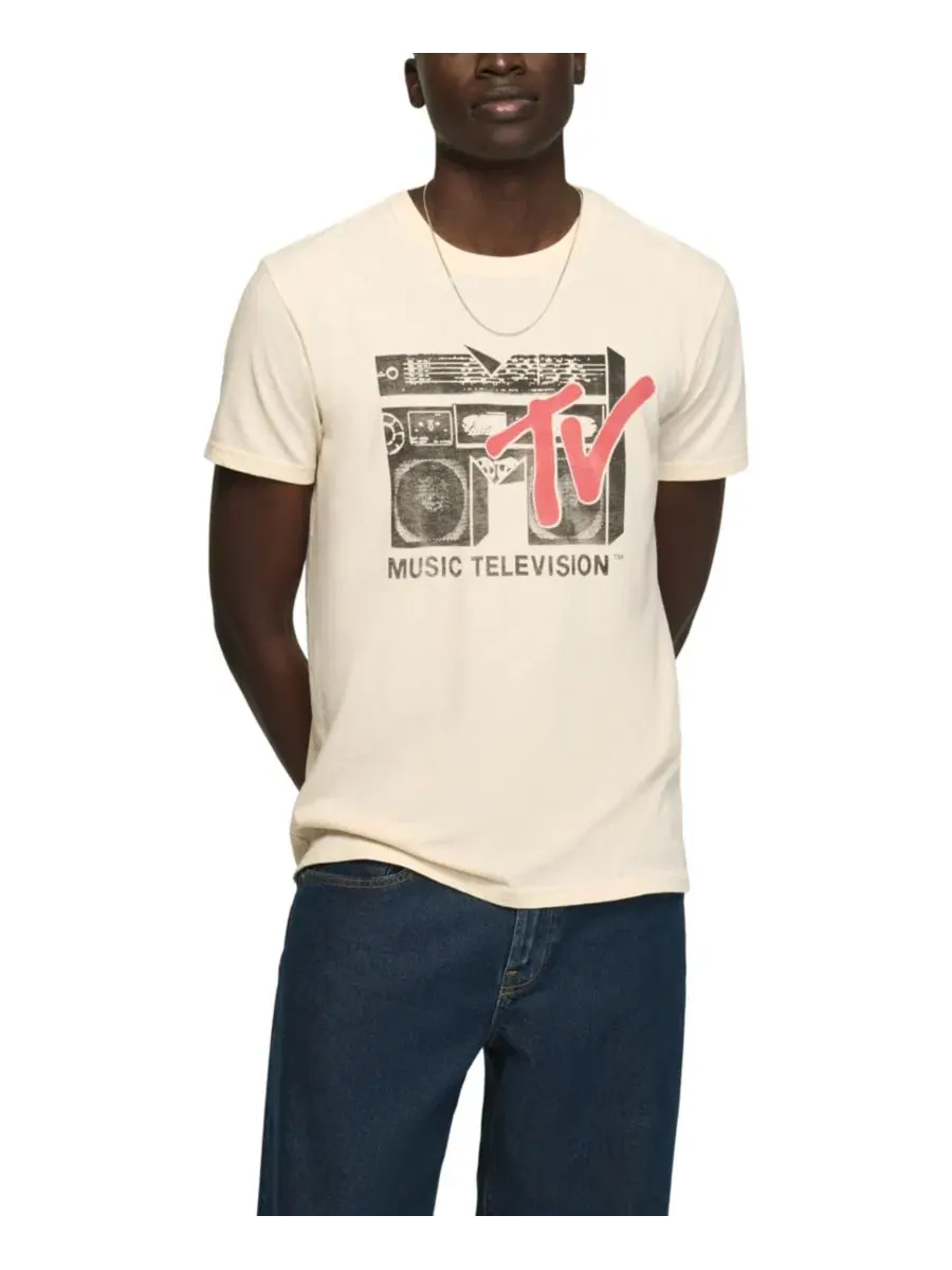 Футболка с принтом MTV Boombox Lucky Brand, New Birch — изображение 1 из 4