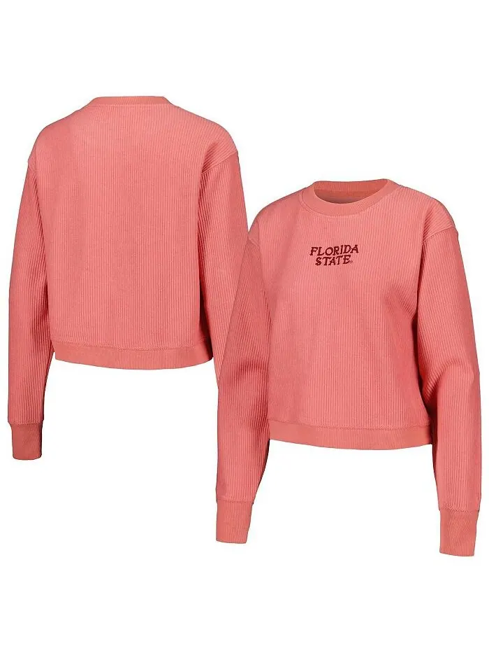 Женский укороченный пуловер с капюшоном Coral Florida State Seminoles Timber League Collegiate Wear — изображение 1 из 3