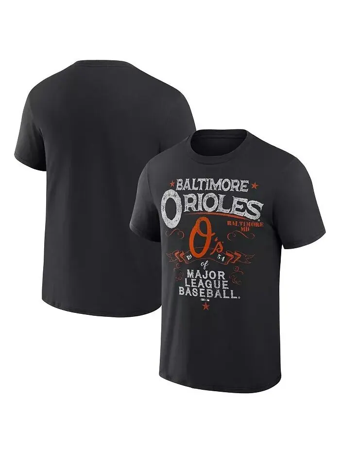 Мужская футболка Darius Rucker Collection by Black Baltimore Orioles Beach Splatter Fanatics — изображение 1 из 3