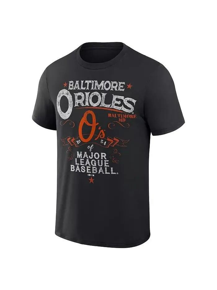 Мужская футболка Darius Rucker Collection by Black Baltimore Orioles Beach Splatter Fanatics — изображение 2 из 3
