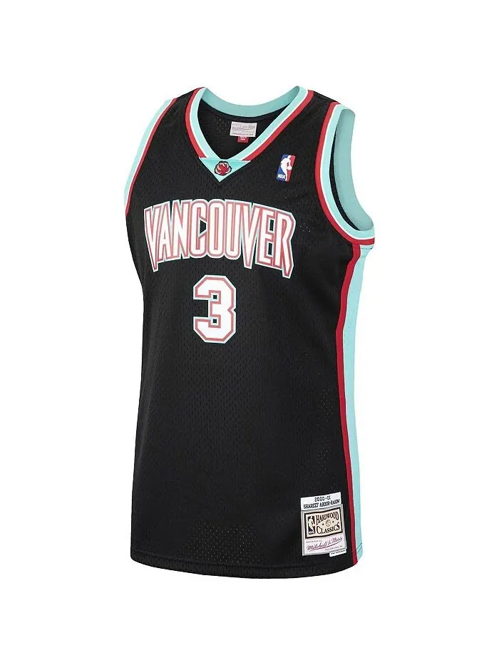 Мужское джерси Sharif Abdur-Rahim Black Vancouver Grizzlies 2000-2001 Hardwood Classics Swingman — изображение 2 из 3, черный