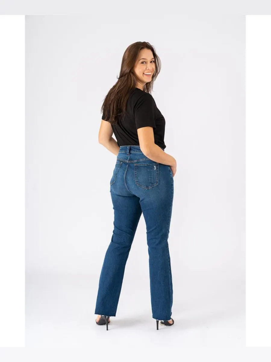 Женские джинсы с высокой посадкой и расклешенными штанинами SLINK Jeans, Aubree — изображение 2 из 2