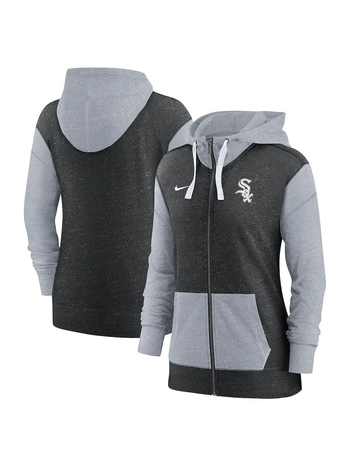 Женская черная толстовка с молнией во всю длину Chicago White Sox Nike — изображение 1 из 3, черный