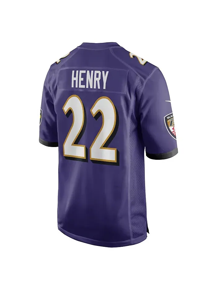 Мужская игровая футболка Derrick Henry Baltimore Ravens в фиолетовом цвете Nike — изображение 2 из 3