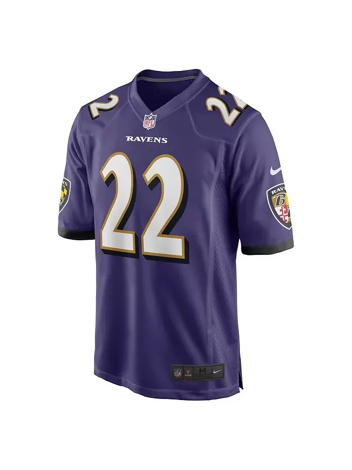 Мужская игровая футболка Derrick Henry Baltimore Ravens в фиолетовом цвете Nike — изображение 3 из 3