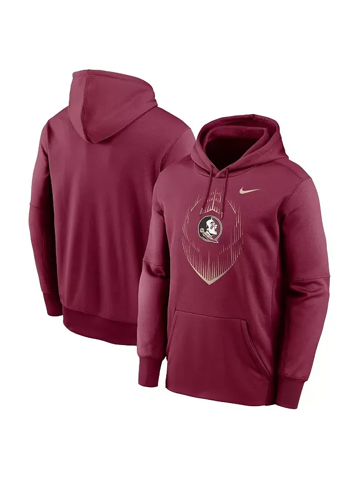 Мужская флисовая толстовка с капюшоном Garnet Florida State Seminoles Football Icon Performance Nike — изображение 1 из 3