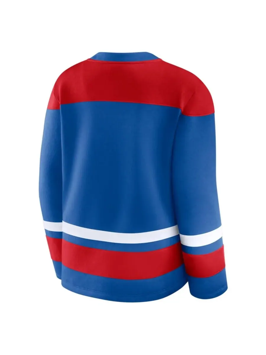 Fanatics Женская синяя толстовка с длинными рукавами и шнуровкой New York Rangers Icing — изображение 5 из 5, синий